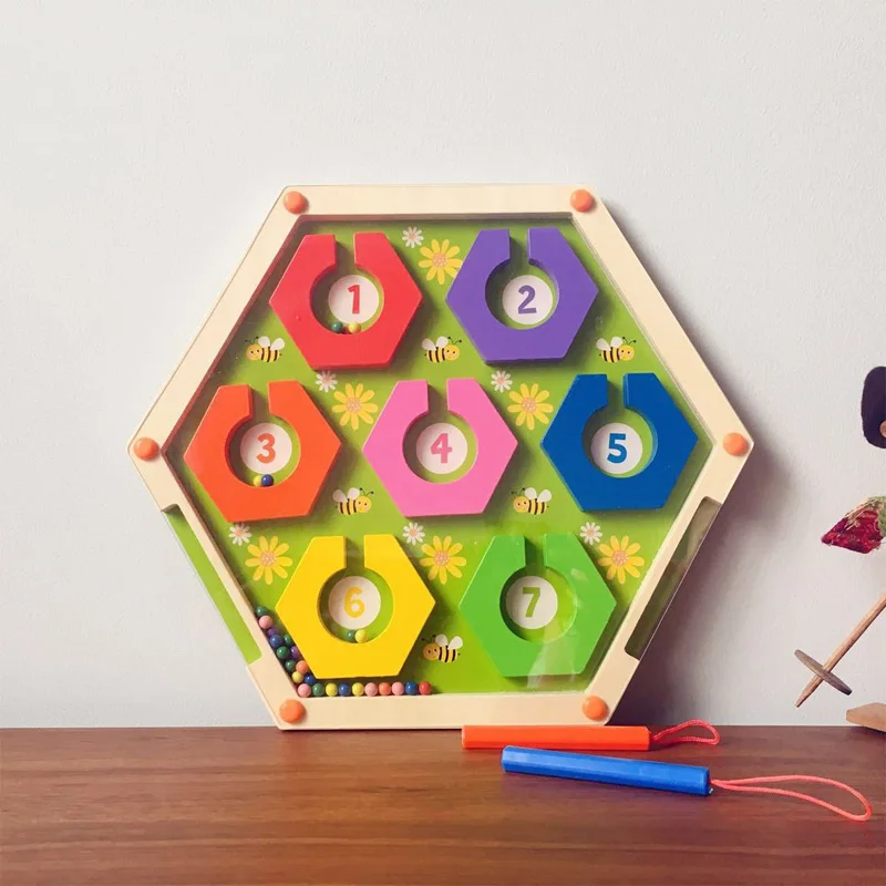 

NEW Wooden Maze Montessori Toys for Children Boys Girls Early Educational Math Toy Party Game with Family Gift for Children