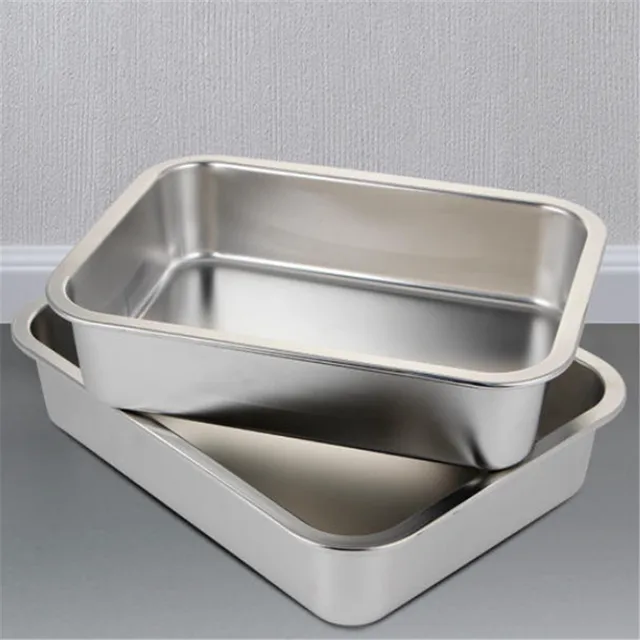 0.8mm 304 stainless steel plate tray rectangular square plate baking
