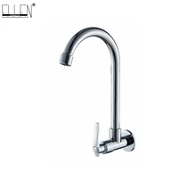 Настенный Одноместный холодный кухонный кран с поворотным носиком кран для питьевой воды