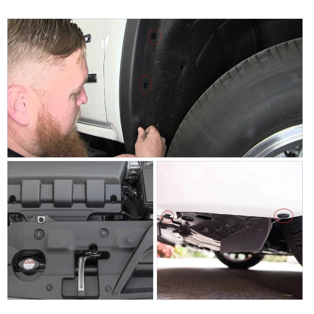 40pcs Engine Under Cover Push-Type Retainer Lexus & Toyota Clips 90467-07201 OEM Replacement Fasteners Clips for Push-in Style (3)