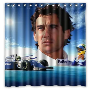 

waterproof customized decorative shower curtain unique Ayrton Senna da Silva pattern bathroom anti-mold bath curtains 180*180cm