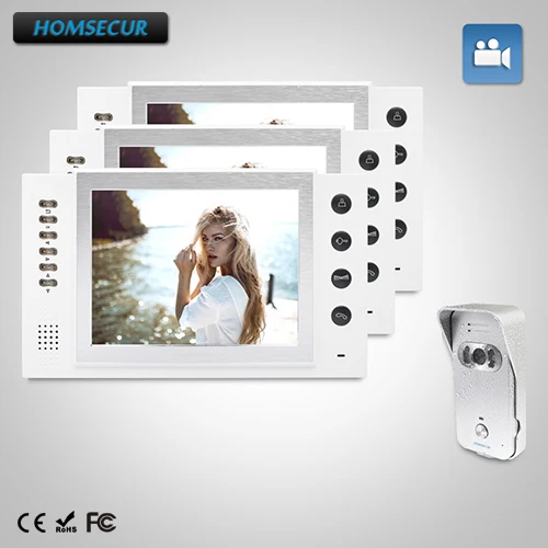 

HOMSECUR 8" Video Door Phone Intercom System+Intra-monitor Audio Intercom TC021-S + TM801R-W