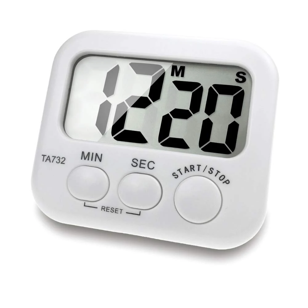 Digital Kitchen Timer, Large Screen Large Font Display, Back