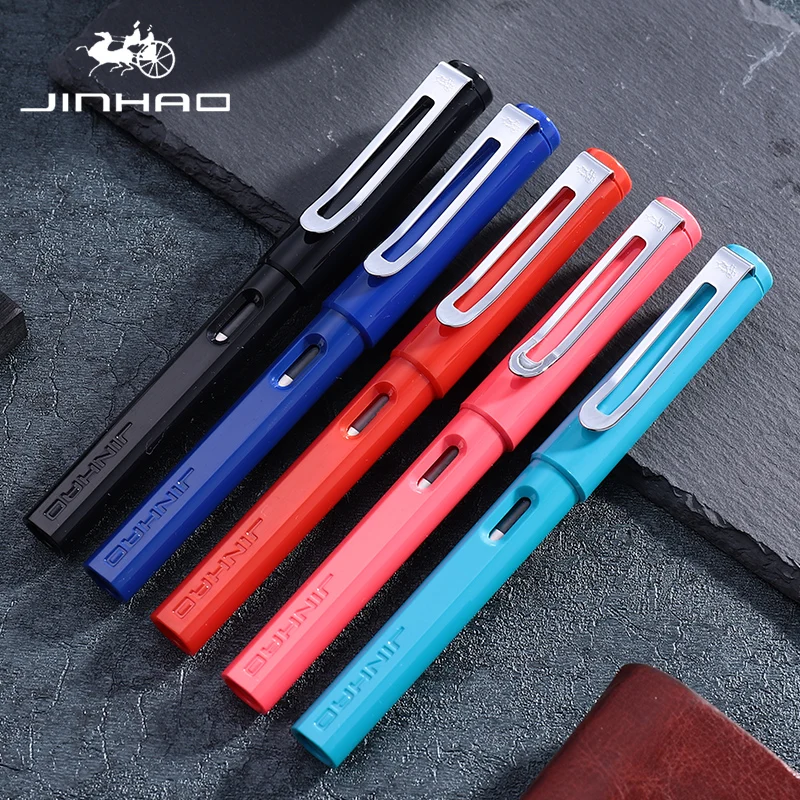 Jinhao599a перьевая ручка чернильная прозрачная пластиковая Stylo Plume Vulpen Stilografica