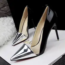 Western Style Sexy Red Bottom High Heels Party Shoes 2017 Elegant Ladies Pointed Toe Stilettos Transparent Leather Women Pumps
