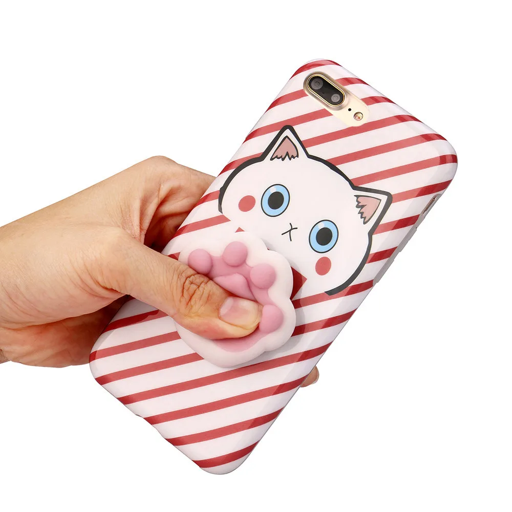 

Case For iPhone7 Plus Dust-proof Squishy 3D Cute Animal Cute Seal Soft TPU Gel Waterproof Mobile Phone Case Cover