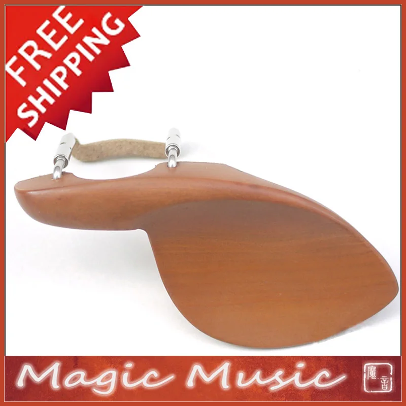 

Free shipping! Boxwood Chinrest for Violin Size 4/4, with Metal Installed