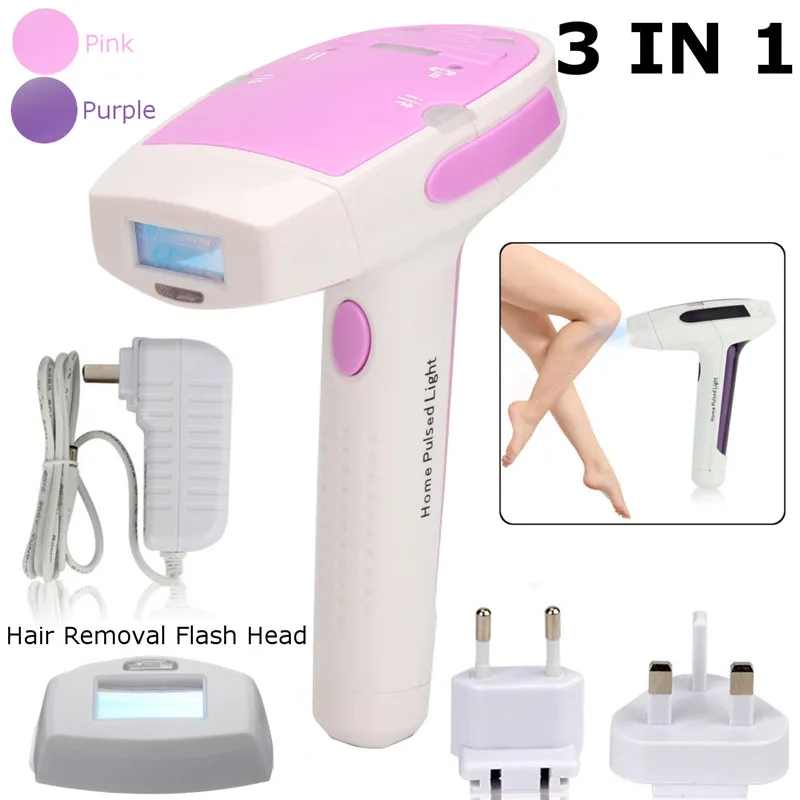 

3 in 1 Electric IPL Laser Epilator Permanent Hair Removal Machine Painless Depilatory With 2 Laser Lamps Body Bikini Armpit Care