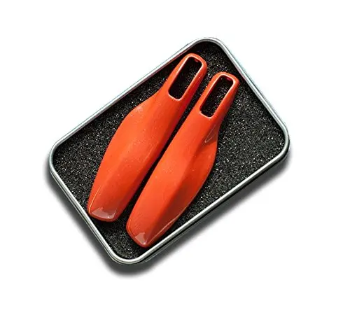 

Gloss Deep Orange Protection Key Case for Porsche Panamera 911 Cayenne Macan Cayman Boxster Car Key Case