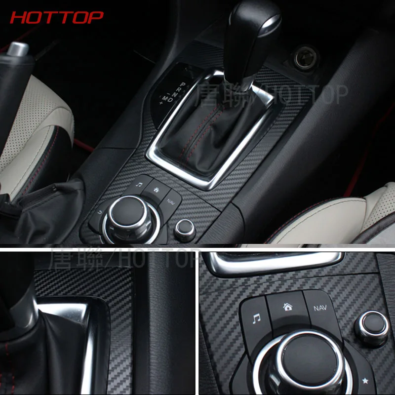 

Carbon Fiber Car Styling Gear Panel Sticker For Mazda Axela 2014 2015 Gear Pane Cover For Car Mazda Axela accessories