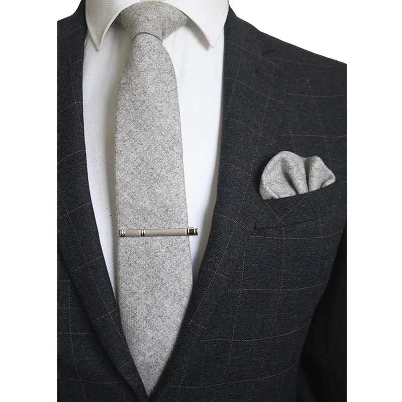 GUSLESON 8 см шерстяной галстук однотонный клетчатый галстук для мужчин качественные Галстуки кашемировый галстук и платок Набор костюм для свадебной вечеринки