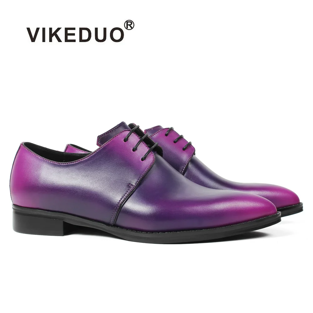Vikeduo/пикантная Женская обувь в стиле Дерби фиолетового цвета; Новинка года; Модная элегантная женская кожаная модельная обувь в китайском стиле; обувь на заказ; Sapatos