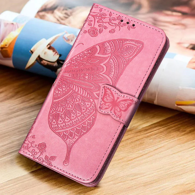 

3D Butterfly PU Leather Flip Cover For Coque Huawei Y7 Pro 2019 Dual Magnet Funda Case For Huawei Enjoy 9 Case Smartphone Capa