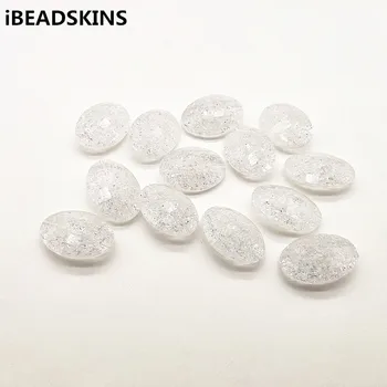 

New arrival! 32X23mm 120pcs clear acrylic crack oval shape beads for Earrings accessories parts,hand Made Jewelry Earring DIY