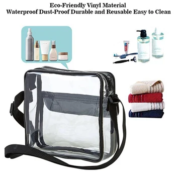 

Multi Functional Transparent Travel Portable PVC Cosmetics Bag Wash Bag Shoulder Bags