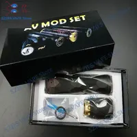 עם חוט AV הכי חדש סדרה שחור Mod לצייד פליז הסוללה 510 חוט 18,650 אופנות מכונות סיגריות דואר אופנות חומר 25mm עם RDA V1.5 Goon (5)
