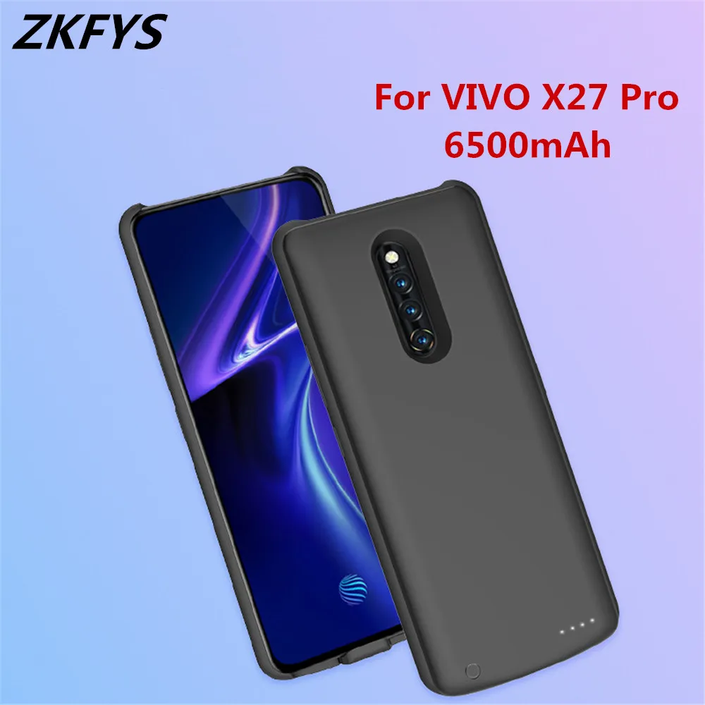 

Portable Phone Charging Case For VIVO X27 Pro High Quality Power Bank Battery Cover 6500mAh Ultra Thin Fast Charger Battery Case