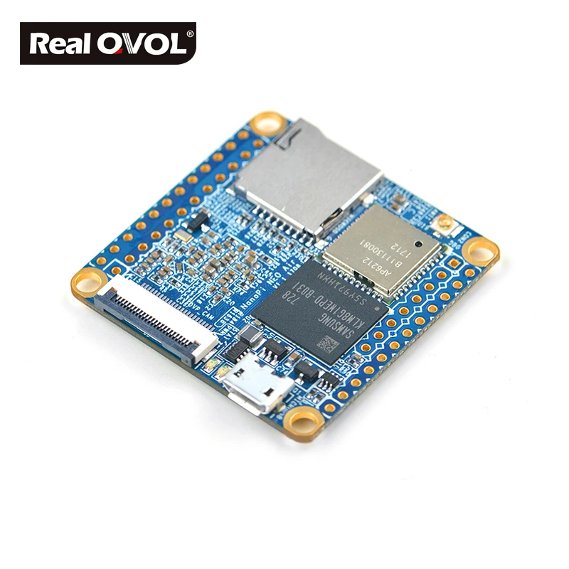 RealQvol FriendlyARM NanoPi NEO Air 512 МБ ОЗУ wifi и Bluetooth, 8 ГБ/32 ГБ eMMC Allwinner H3 четырехъядерный Cortex-A7