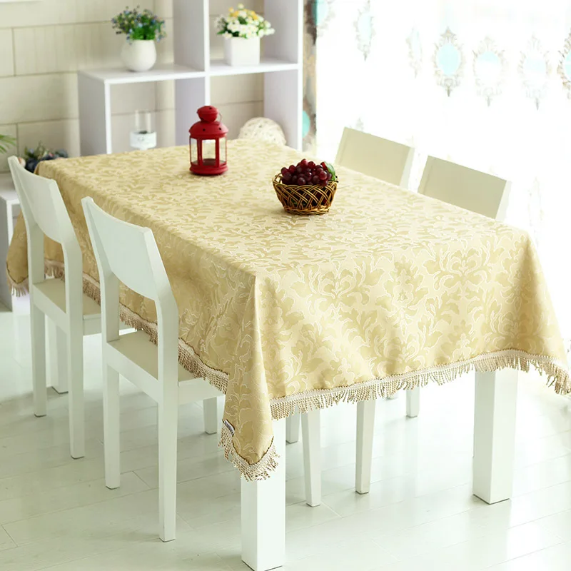 

European-Style Flower Pattern Luxury Table Cloth With Jacquard Tablecloth And Rectangular Tea Table Cloth Mat