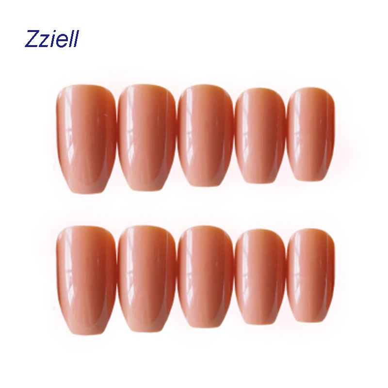 

Zziell Nail Art 24pcs/Set Long Ballerina False Nails American and European Pink Blue Coffin Shaped Fake Finger Beauty Nail Tools