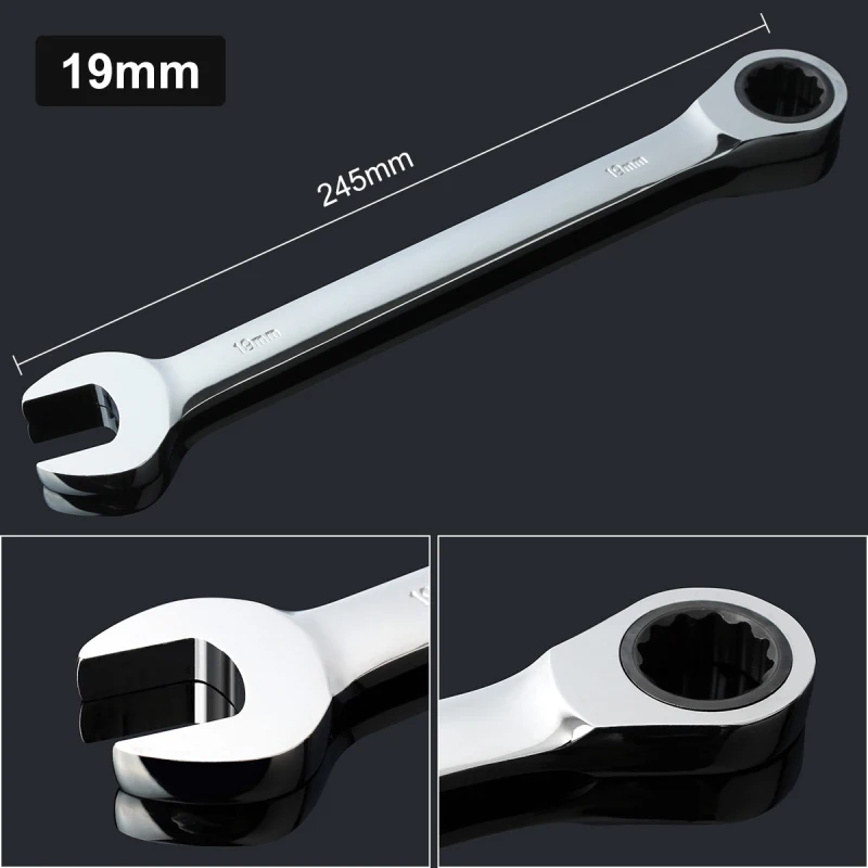 1pcs 19mm Open Flexible End Wrench Allen Key Spanners Lens Ring Head