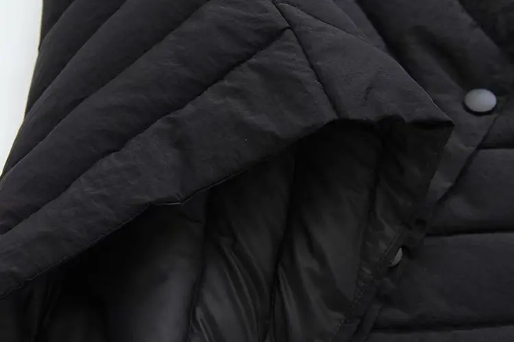 Le Coréenne rembourré Noir Coton Noir rouge Vêtements Vers Hiver Col Manteau Épaississement Lâche Parkas Coton Roulé Bas Outwear gris Long z4qWwAf
