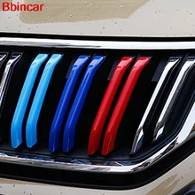 Bbincar Per Skoda Kodiaq 2016 2017 2018 Griglia Anteriore A Tre Colori Modificato Riflettente Autoadesivo Della Copertura Esterna Trim Accessori ABS