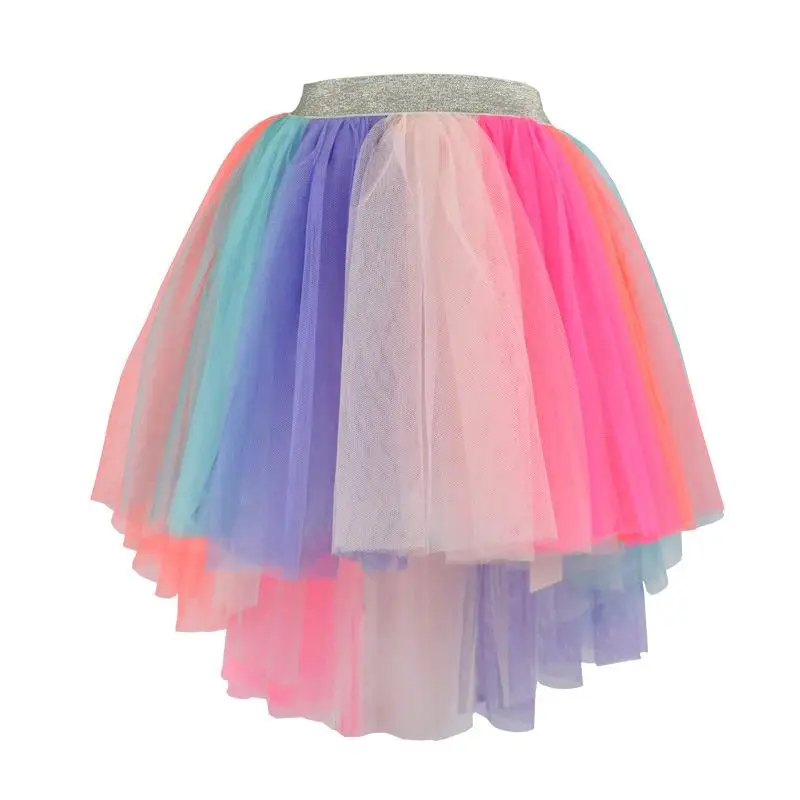 

Kids Girls Skirt Princess Girl Colorful Mesh Tutu Skirts 2019 Party Wedding Vestidos Infant Children Clothing JN710