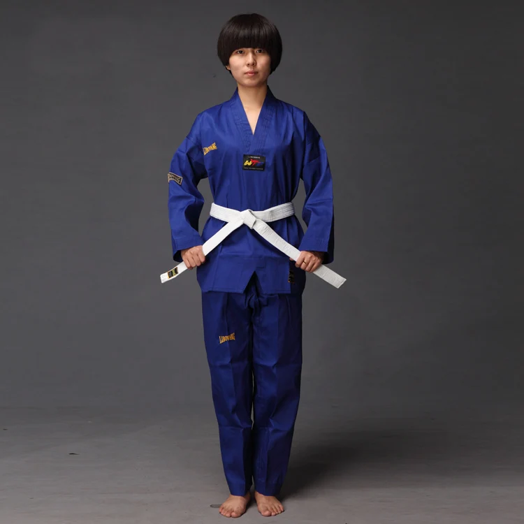Tae kwon do uniforms Women blue dobok high quality taekwondo training