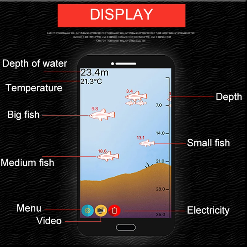 Erchang F3W гидролокатор для рыбалки, беспроводной эхолот, портативный эхолот, 36 м/118фт, рыболокатор для обнаружения рыбы, гидролокатор для рыбалки, Android IOS