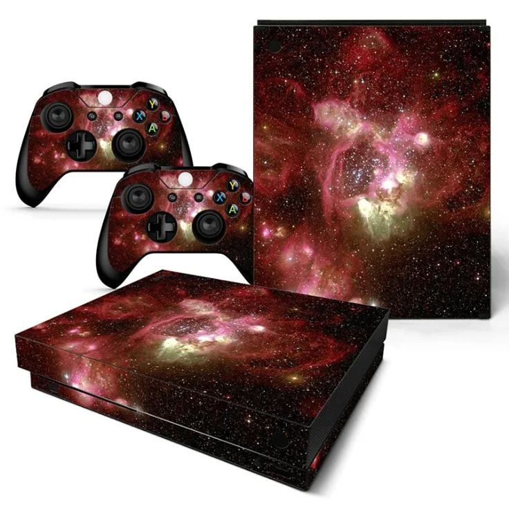 Star Sky Водонепроницаемая наклейка 2 контроллера и наклейка на консоль для Xbox One X Skins весь чехол