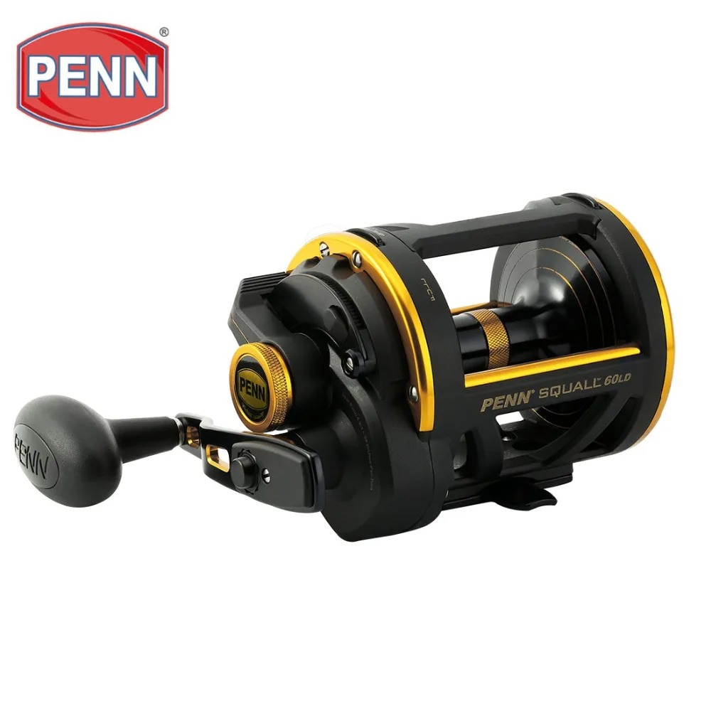 PENN бренд сжимает рычаг DRAG SQL50LD/SQL60LD baitcasing Рыболовная катушка 4 3: 1 6BB барабанное