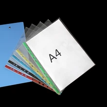 10 шт. 11 отверстий A4 Презентация переплет Вертикальная папка-Чехол Держатель офисные школьные канцелярские принадлежности бизнес-файл крышка для хранения