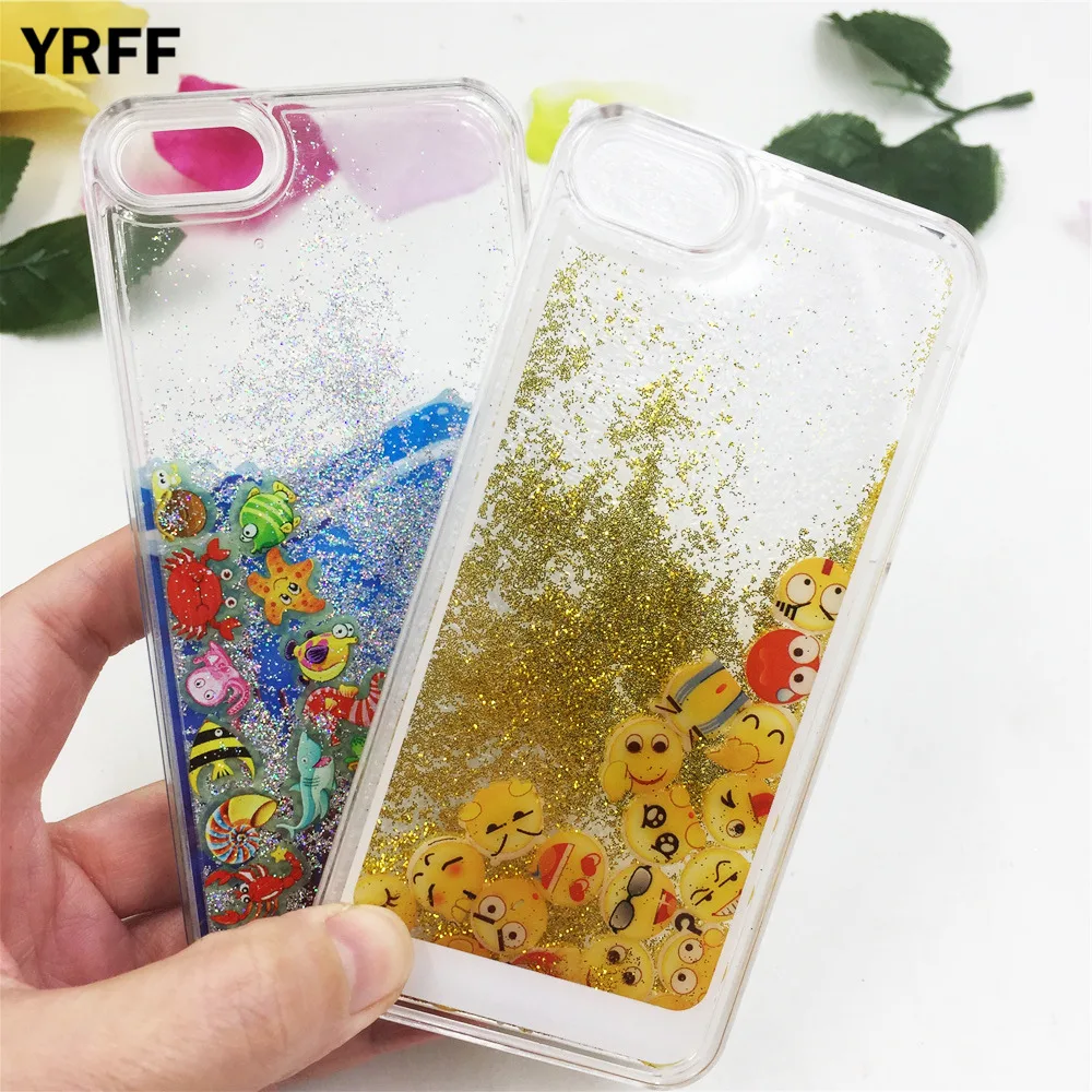 

Facial expression Marine animal phone case cover for iphone 5 5s se 6 6S PLUS Quicksand Liquid Luminous Case for iphone 5s 5 6