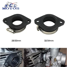 Sclmotos-adaptador de borracha para motocicleta, tubo de admissão adequado para koso mikuni pwk keihin 28 30 32 34mm carburador atv