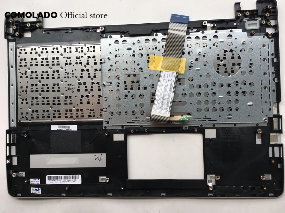 ND Nordic keyboard for Asus S550 S550CM with silver palmrest cover keyboard ND Layout ND Nordic keyboard for Asus S550 S550CM with silver palmrest cover keyboard ND Layout