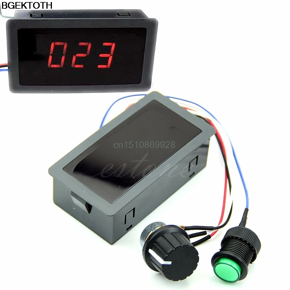 

1pc Max 8A DC 12V 24V 6-30V Speed Controller Motor PWM With Digital Switch & Display