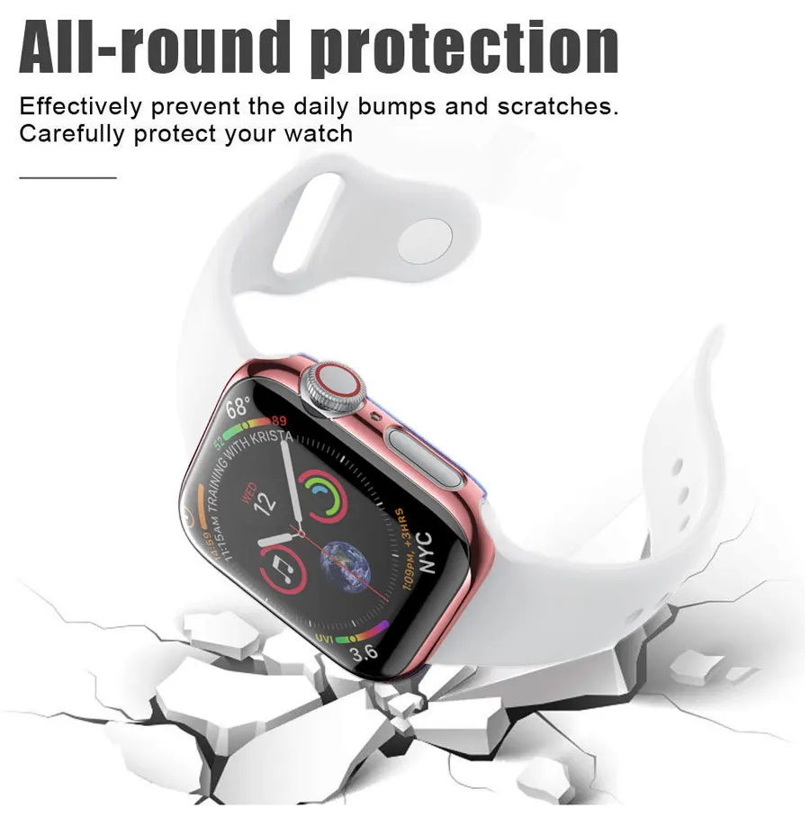 Защитный чехол для Apple Watch 4 3 iwatch band 42 мм 44 мм 38 мм 40 мм ударопрочный корпус рамка Защитная крышка
