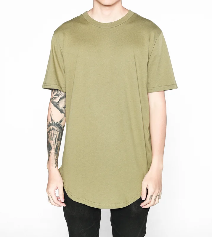 

Streetwear 100% Cotton Jersey Curve Edge Hip Hop Summer Top Casual Solid Color Plain Short Sleeves T-shirt Men Women Unisex