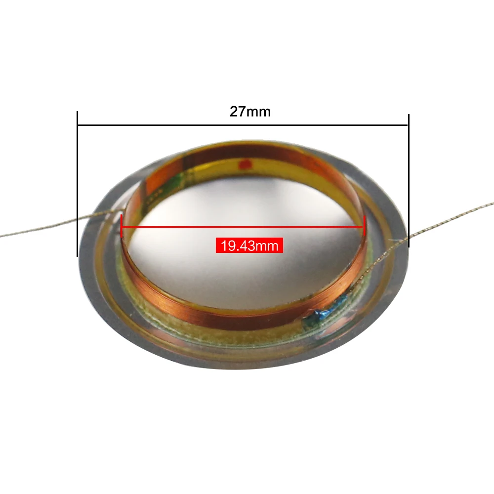 GHXAMP 19,43 мм твитер звуковая катушка медная обмотанная алюминиевая катушка титановая пленка 19,5 ядро запчасти для ремонта динамика для 50FX KEFQ50 2 шт