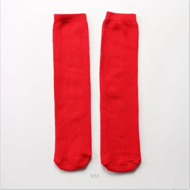 От 2 до 12 лет носки для малышей милые однотонные Гольфы принцессы для девочек гольфы для девочек гетры для девочек белые носки - Цвет: Red