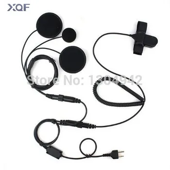 

Full Face Moto Motorcycle Bike Helmet Earpiece Headset Mic Microphone 2-pin for Icom Maxon Yaesu Vertex Radio free shipping