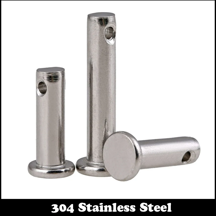 

M10 M0*30 M10x30 M10*35 M10x35 M10*40 M10x40 304 Stainless Steel ss DIN1444 Cylinder Round Dowel Hole Clevis Pin With Flat Head
