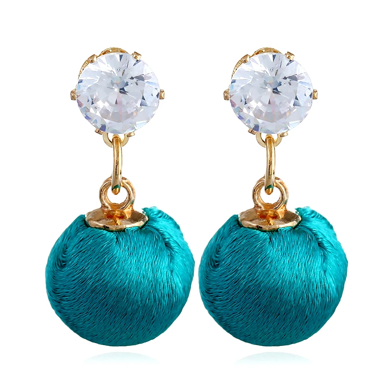 

Spherical Zircon Tassel Earrings For Women Pendientes Hombre Boucle d'oreille Fashion Fine Jewelry Stripe Grid Stud Earring AE20