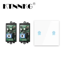 433MHz 1CH Remote Light Switch Kits Wireless Relay Receiver Module with 86 Touch Transmitter RF Tempered Glass AC 85V 110V 220V 433MHz 1CH Remote Light Switch Kits Wireless Relay Receiver Module with 86 Touch Transmitter RF Tempered Glass AC 85V 110V 220V