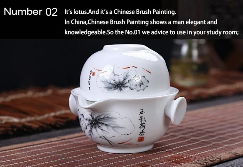 Портативный керамический чайный набор кунг-фу включает 1 кастрюлю 1 чашку, высококачественный элегантный Gaiwan, красивый и легкий чайник. Кофейная чашка