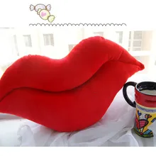 Прекрасный мультфильм губы плюшевые игрушки Талия Подушка около 67 см красный цвет