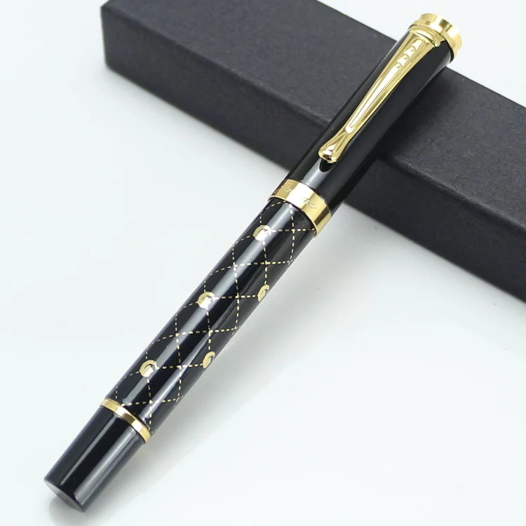JINHAO 500 перьевая ручка с уникальным узором черная резная Золотая 7 цветов высокого