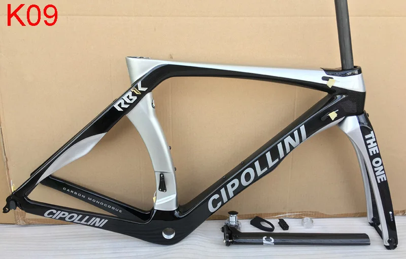 Discount 2019 Carbon Road Frame Cipollini RB1K bike frame THE ONE Shiny black white RB1000 T1100 carbon fiber road bicycle frameset 9