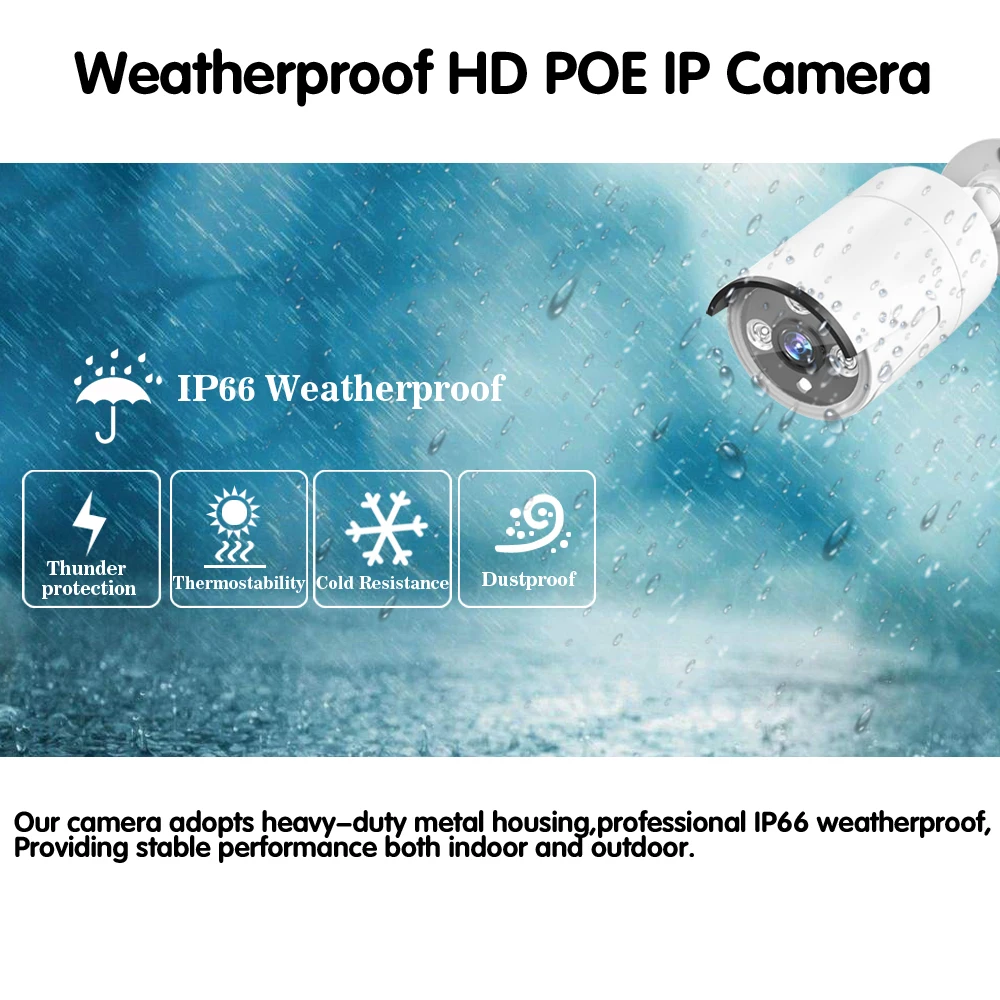  8CH 5MP 1080 P 4 K HDMI POE NVR Kit de sistema de cámara CCTV 4.0MP al aire libre de la cámara de s